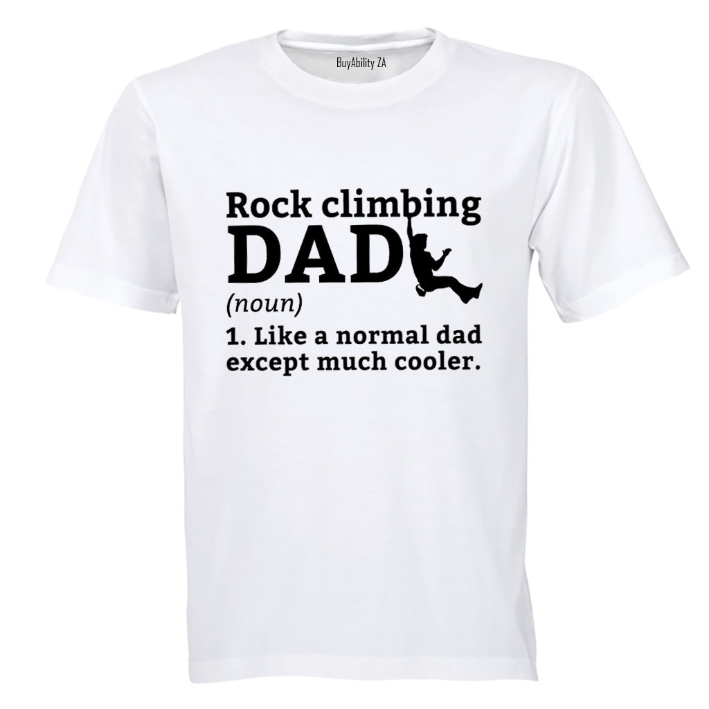 Rock Climbing Dad Definition - Adults - T-Shirt
