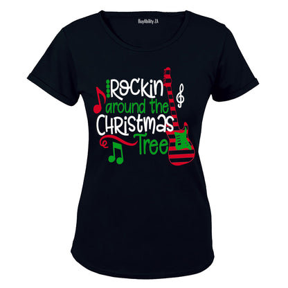 Rockin' Around the Christmas Tree - Guitar - Ladies - T-Shirt