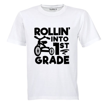Rollin' Into 1st Grade - Kids T-Shirt