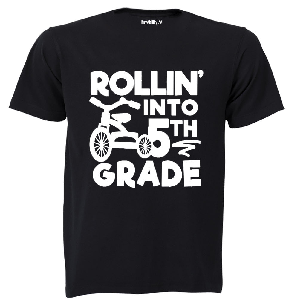 Rollin' Into 5th Grade - Kids T-Shirt