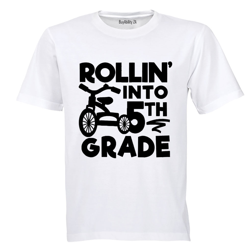 Rollin' Into 5th Grade - Kids T-Shirt