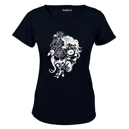 Roses Sugar Skull - Halloween - Ladies - T-Shirt