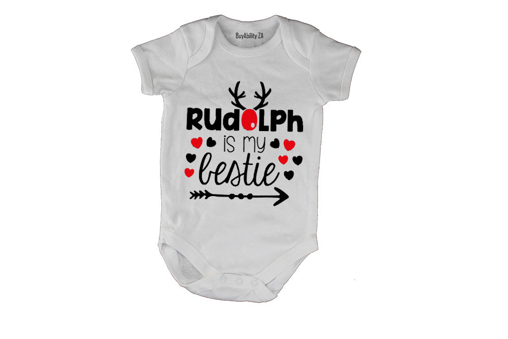 Rudolph is my Bestie - Christmas - Baby Grow