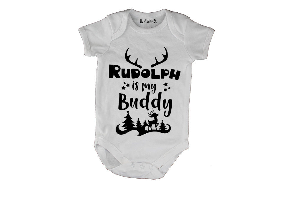 Rudolph is my Buddy - Christmas - Baby Grow