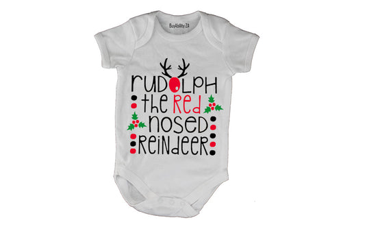 Rudolph the Red Nosed Reindeer - Christmas - Baby Grow