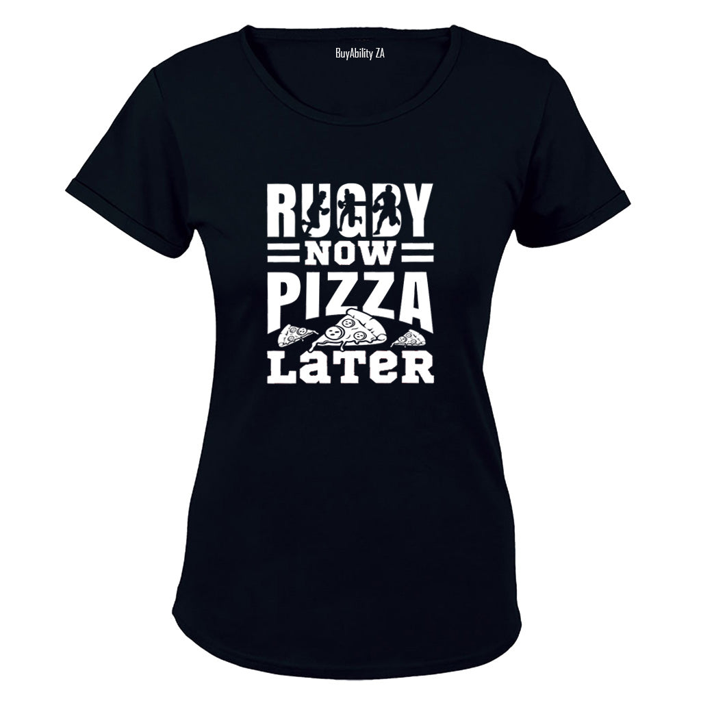 Rugby and Pizza - Ladies - T-Shirt - BuyAbility South Africa
