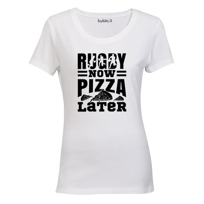 Rugby and Pizza - Ladies - T-Shirt - BuyAbility South Africa