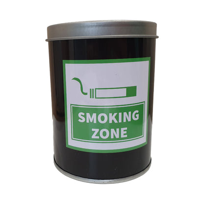 Smoking Zone - Novelty Metal Butt Bucket