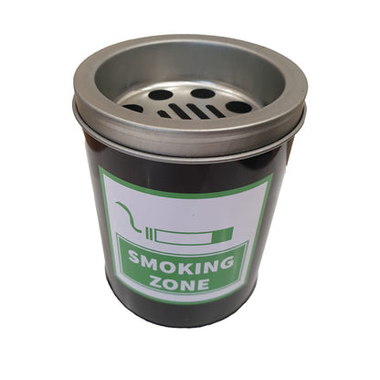 Smoking Zone - Novelty Metal Butt Bucket