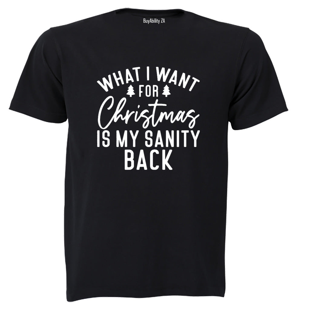 Sanity Back - Christmas - Adults - T-Shirt