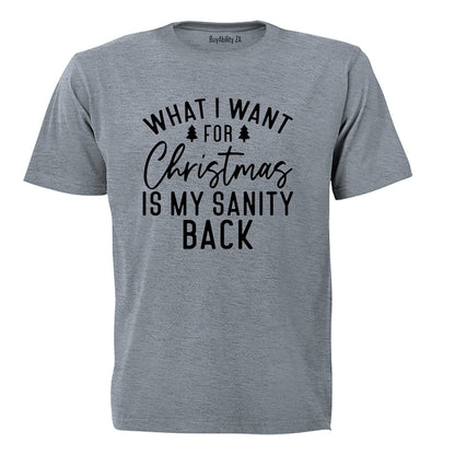 Sanity Back - Christmas - Adults - T-Shirt