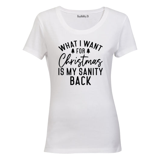 Sanity Back - Christmas - Ladies - T-Shirt