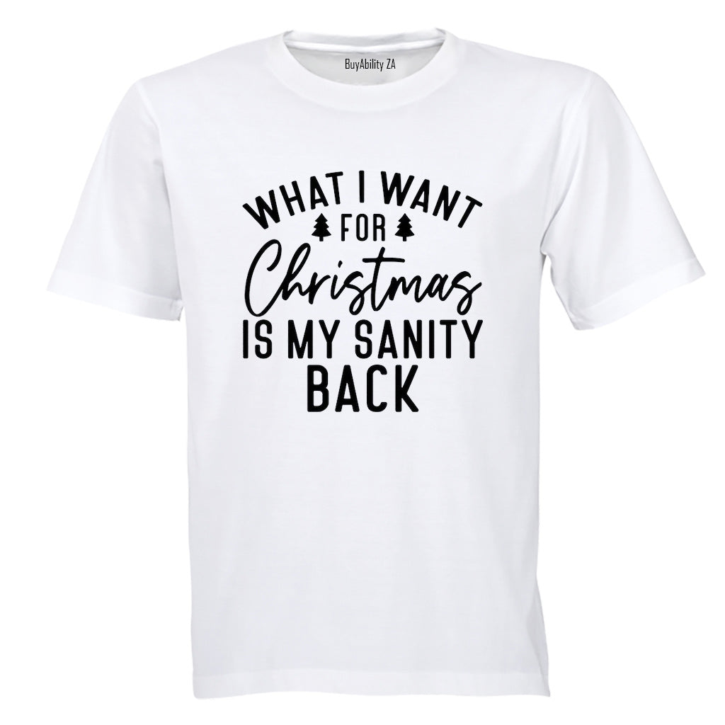 Sanity Back - Christmas - Adults - T-Shirt