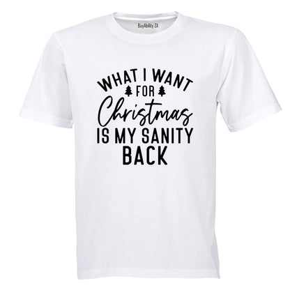 Sanity Back - Christmas - Adults - T-Shirt
