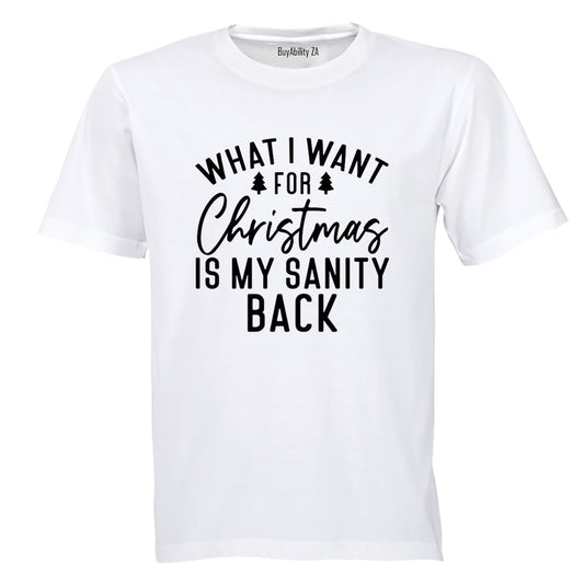 Sanity Back - Christmas - Adults - T-Shirt