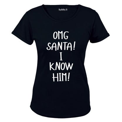 Santa - I Know Him - Christmas - Ladies - T-Shirt
