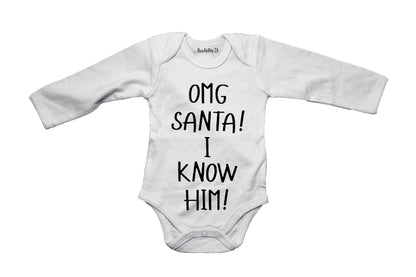 Santa - I Know Him - Christmas - Baby Grow