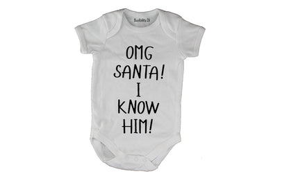 Santa - I Know Him - Christmas - Baby Grow
