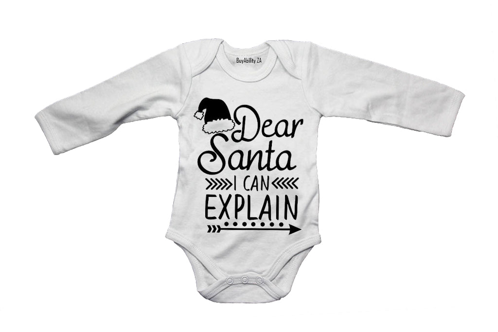 Santa I Can Explain - Christmas - Baby Grow