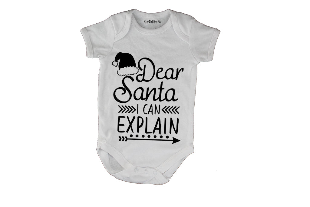 Santa I Can Explain - Christmas - Baby Grow