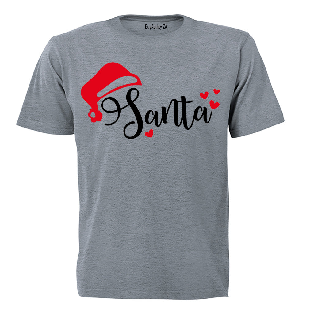 Santa Hearts - Christmas - Adults - T-Shirt