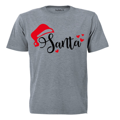 Santa Hearts - Christmas - Adults - T-Shirt