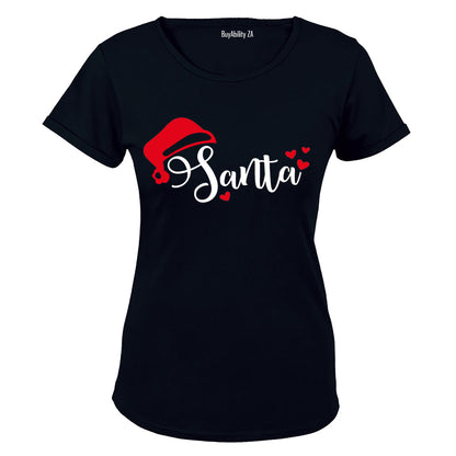 Santa Hearts - Christmas - Ladies - T-Shirt