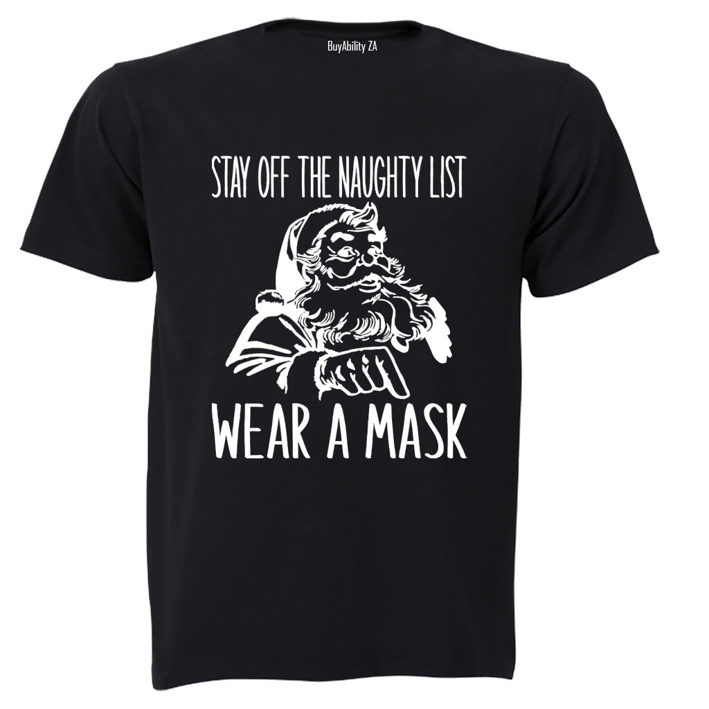 Santa - Wear A Mask - Christmas - Adults - T-Shirt