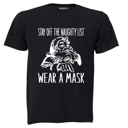 Santa - Wear A Mask - Christmas - Adults - T-Shirt