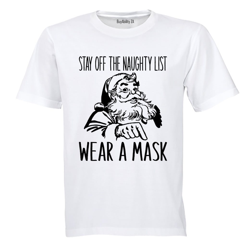 Santa - Wear A Mask - Christmas - Adults - T-Shirt