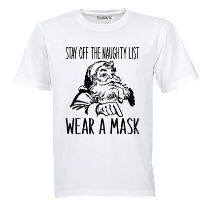 Santa - Wear A Mask - Christmas - Adults - T-Shirt
