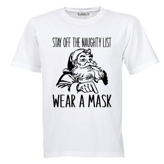Santa - Wear A Mask - Christmas - Adults - T-Shirt