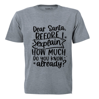 Santa, Before I Explain - Christmas - Kids T-Shirt