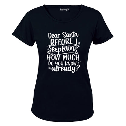 Santa, Before I Explain - Christmas - Ladies - T-Shirt