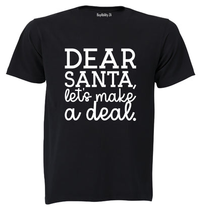 Santa Lets Make a Deal - Christmas - Kids T-Shirt