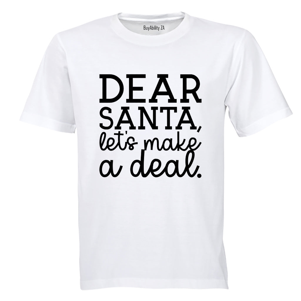 Santa Lets Make a Deal - Christmas - Adults - T-Shirt