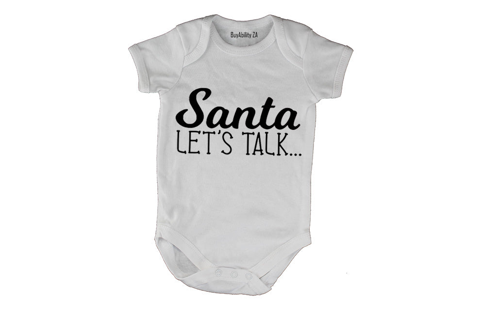 Santa, Let's Talk - Christmas - Baby Grow