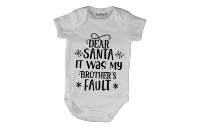 Santa, My Brother's Fault - Christmas - Baby Grow