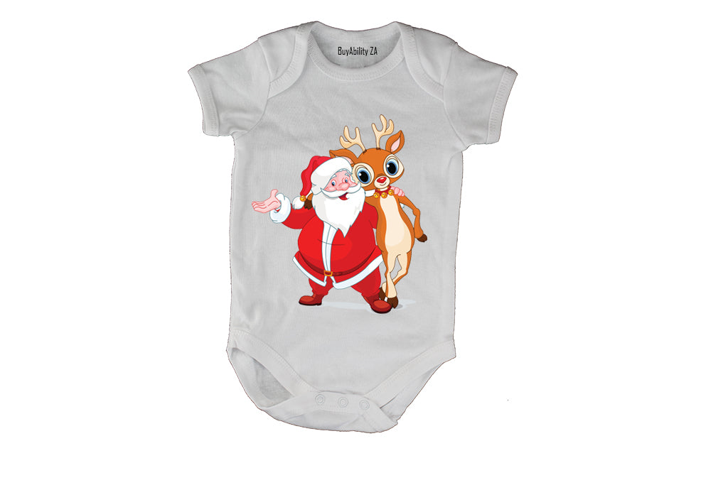 Santa & Rudolph - Christmas - Baby Grow
