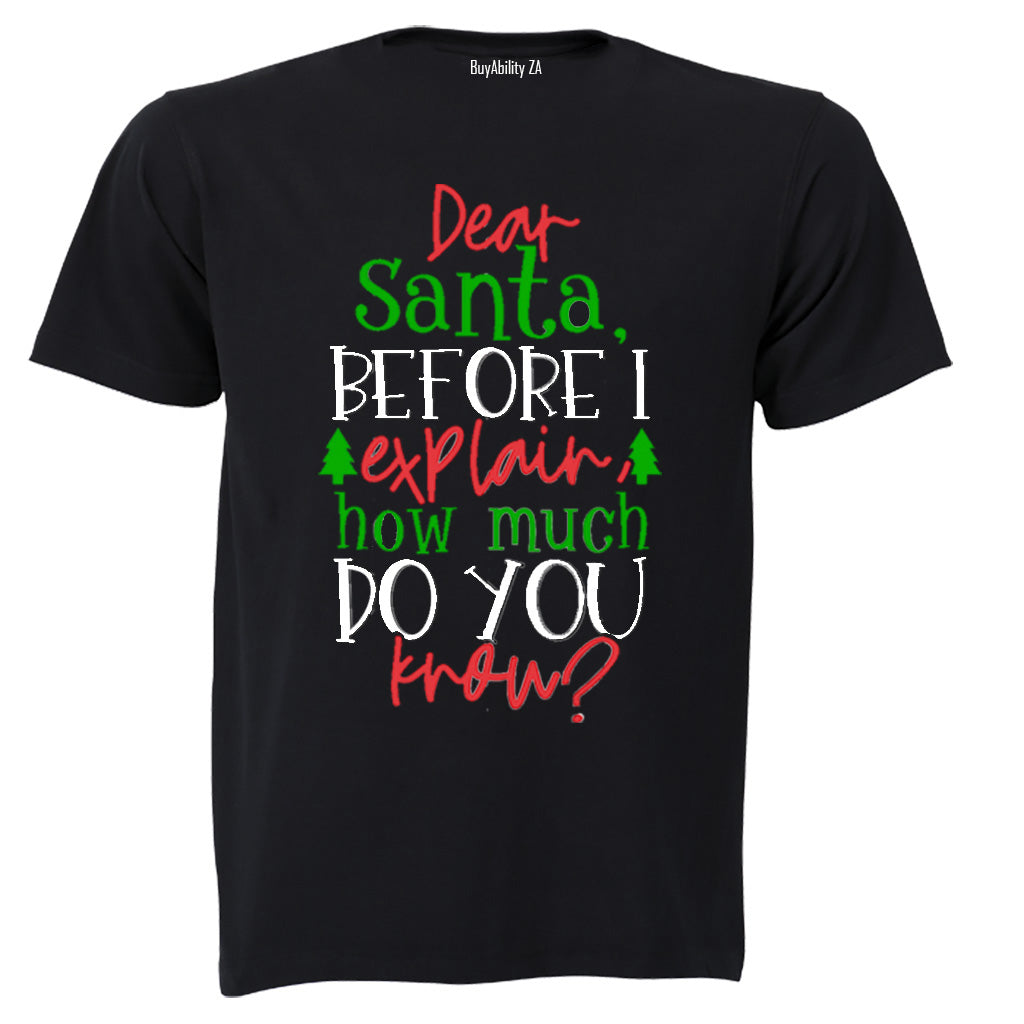 Santa, How Much Do You Know? - Christmas - Kids T-Shirt