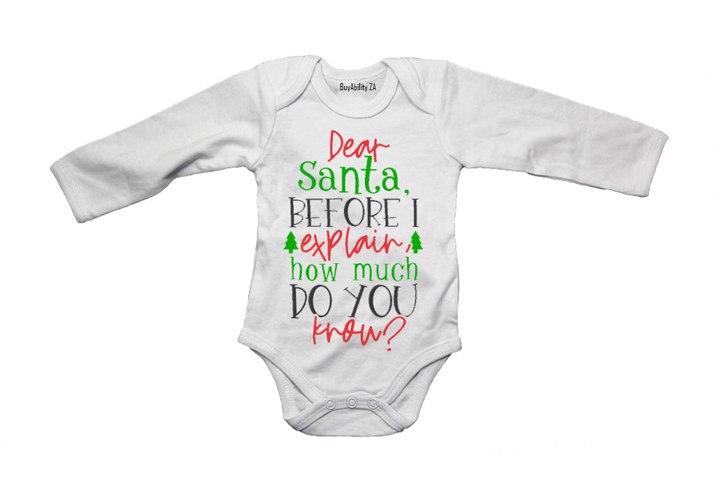 Santa, How Much Do You Know? - Christmas - Baby Grow