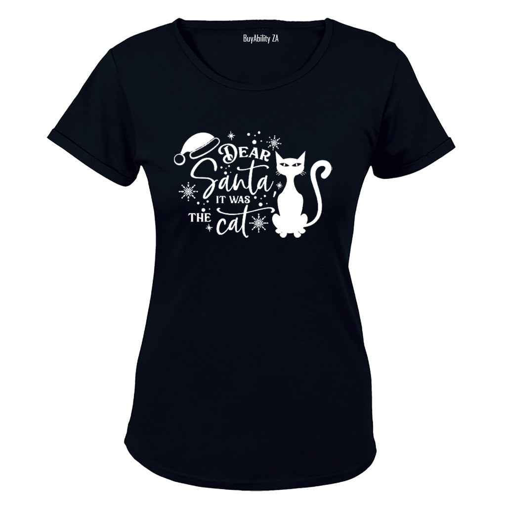 Santa, It Was The Cat - Christmas - Ladies - T-Shirt