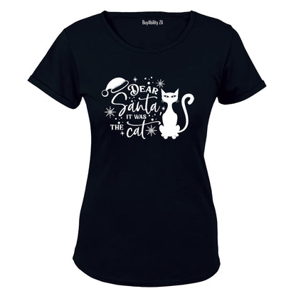 Santa, It Was The Cat - Christmas - Ladies - T-Shirt
