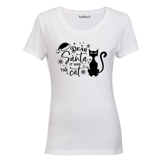 Santa, It Was The Cat - Christmas - Ladies - T-Shirt