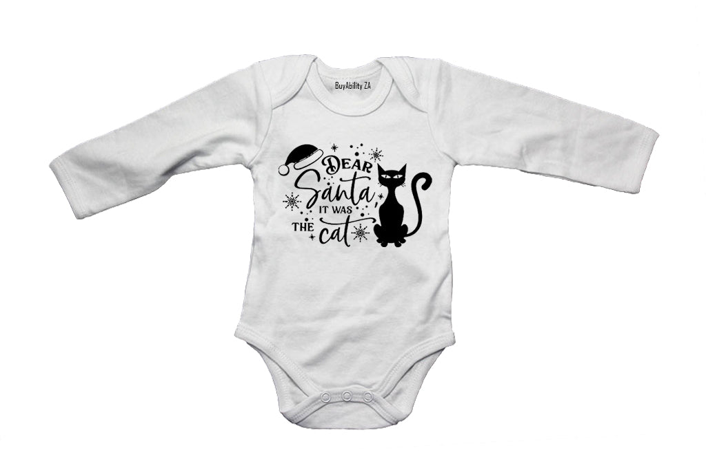 Santa, It Was The Cat - Christmas - Baby Grow