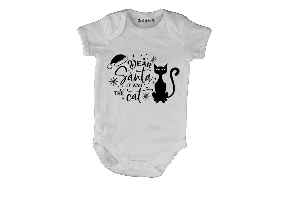 Santa, It Was The Cat - Christmas - Baby Grow
