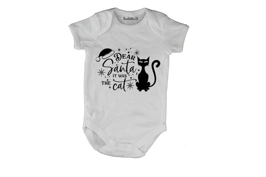 Santa, It Was The Cat - Christmas - Baby Grow