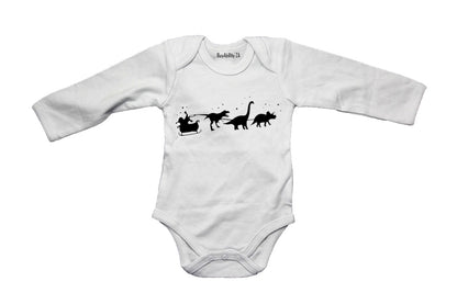 Santa's Dinosaur Reindeers - Christmas - Baby Grow