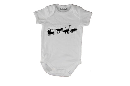 Santa's Dinosaur Reindeers - Christmas - Baby Grow