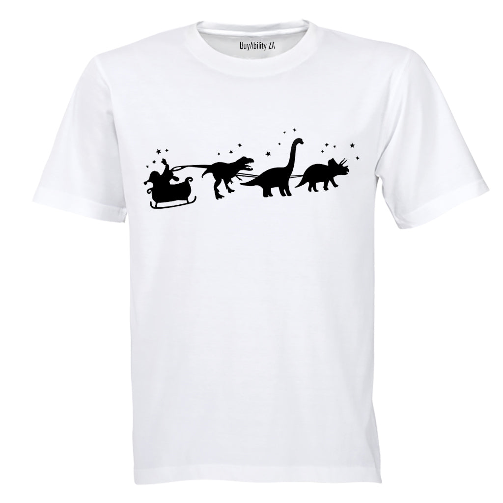 Santa's Dinosaur Reindeers - Christmas - Kids T-Shirt